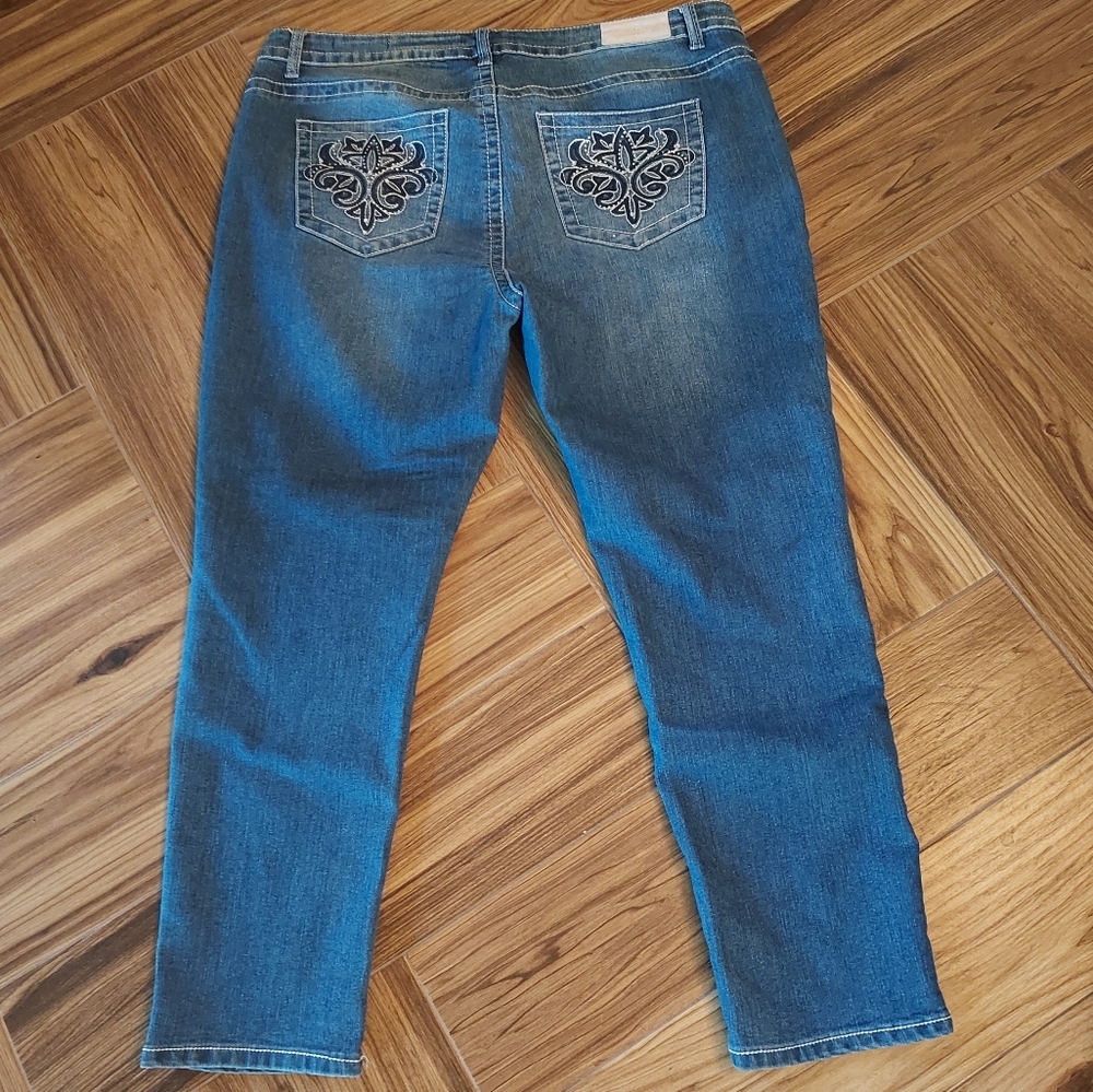 VGS Medium Wash Medallion  Pocket Jeans.